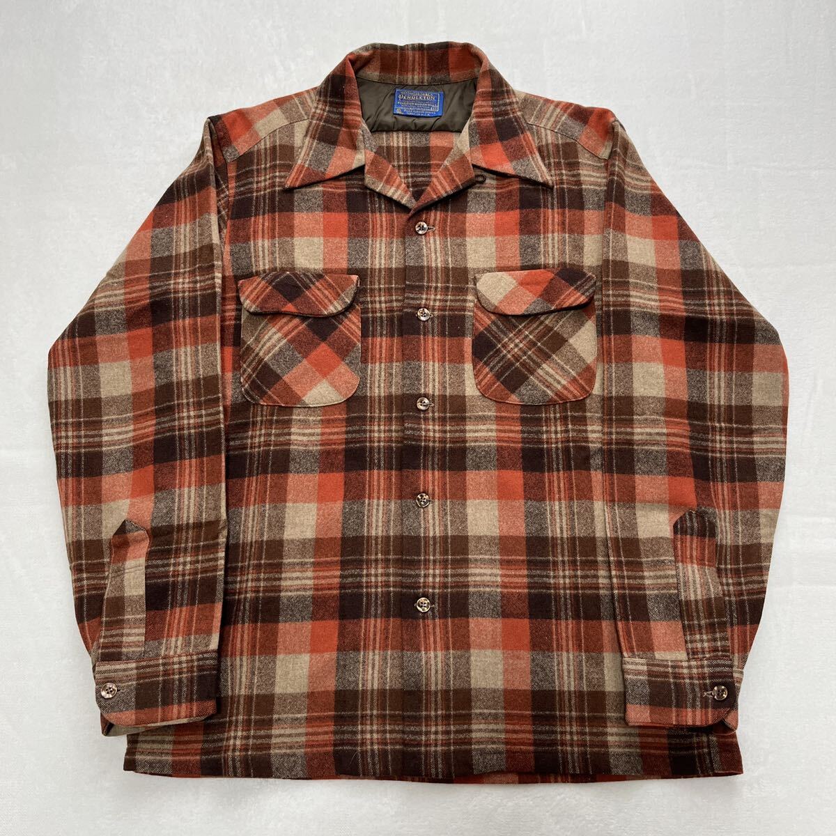 【極美品】70's PENDLETON ペンドルトン ウール チェックシャツ M_画像2