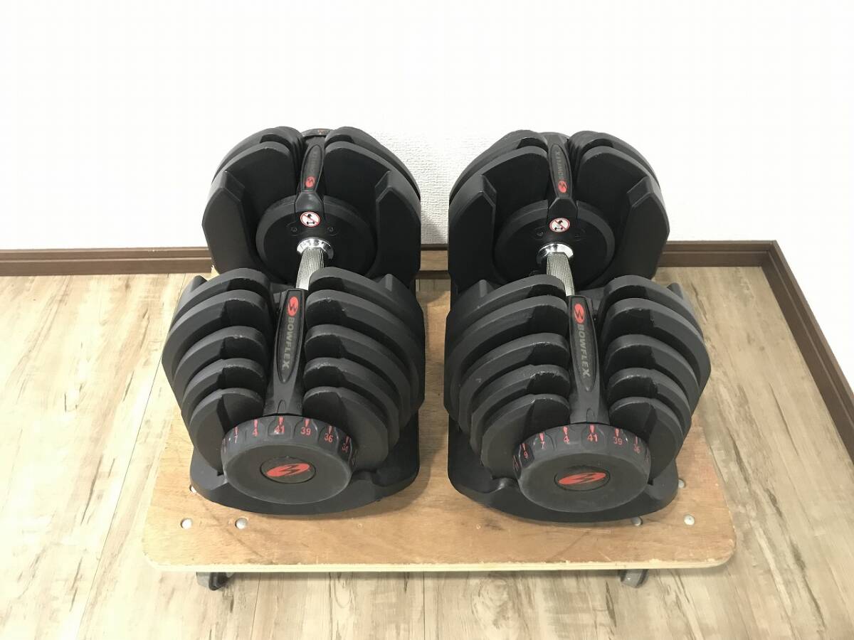 ID4940: BOWFLEX 可変式ダンベル 41kg ペア 筋トレ ウェイトトレーニング 中古 神奈川県相模原市 アジャスタブルダンベルの画像2