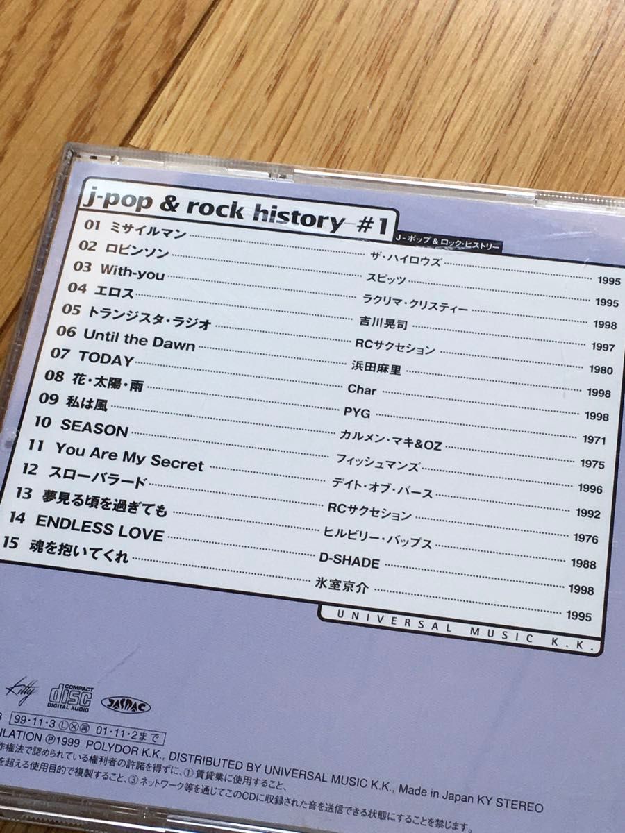 used CD j -pop&rock history#1 20世紀ベスト　オムニバスアルバム　中古CD