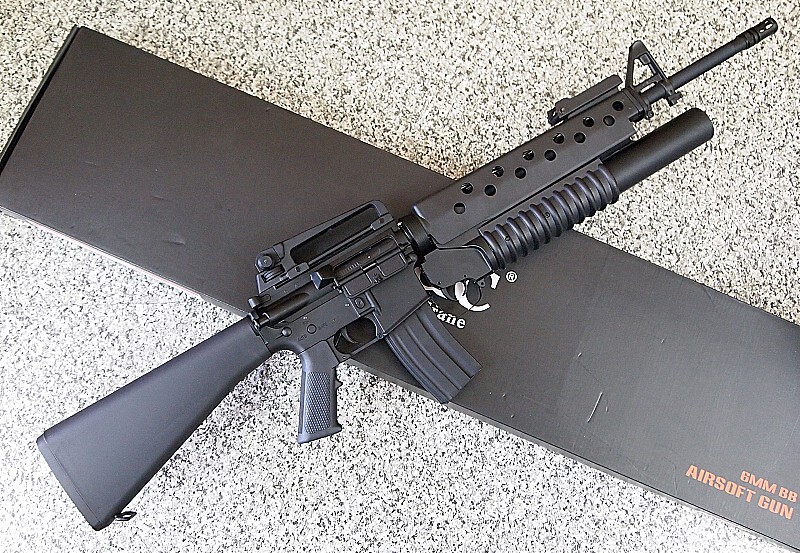 E&C 電動ガン Colt M16A3 M203ランチャー搭載 電子トリガー搭載ver 40mmグレネード対応 EC-702E M16A4の画像9