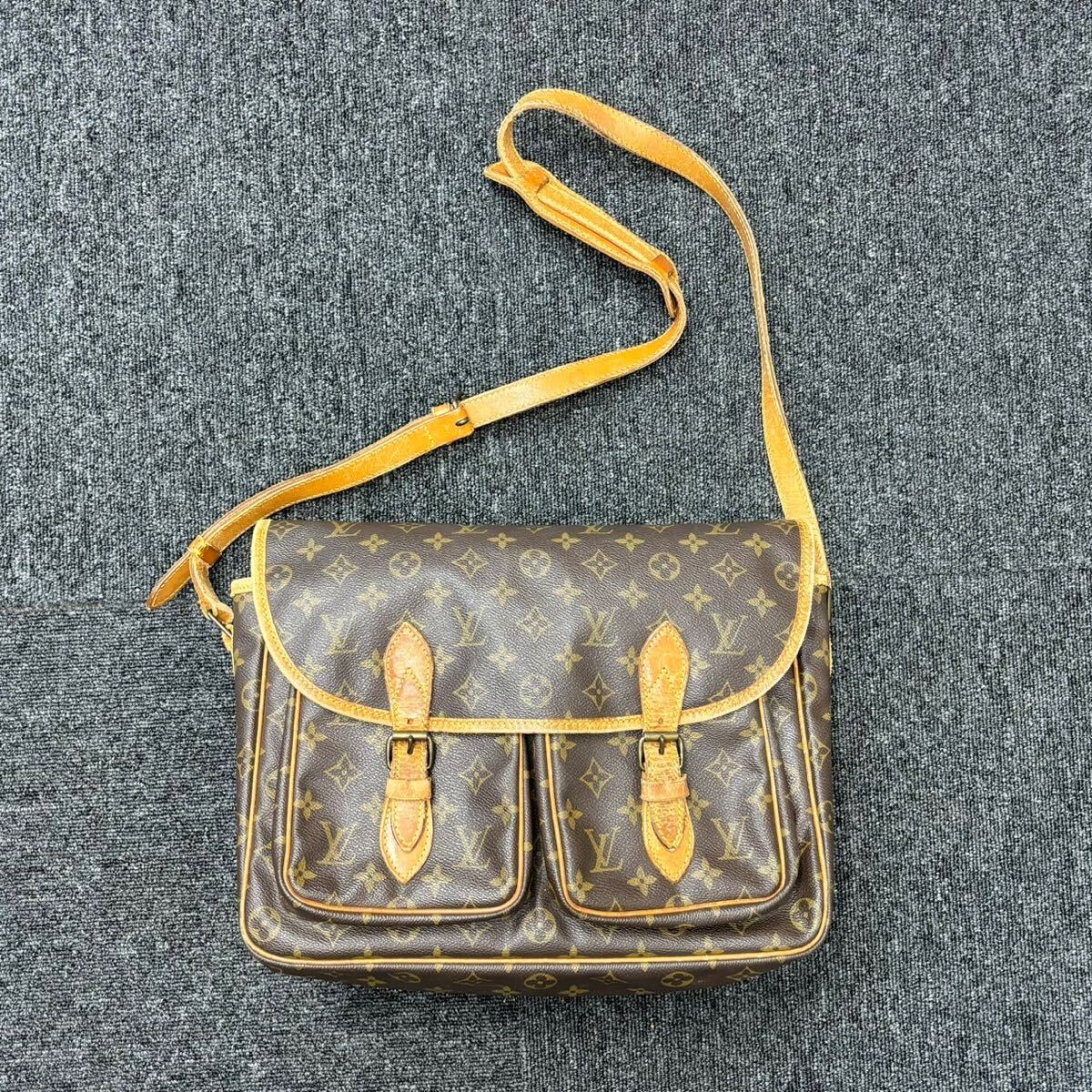 ★1円スタート★LOUIS VUITTON ルイヴィトン モノグラム ジベシエールMM M42247ショルダーバッグ 斜め掛け シリアルFH0950 ブラウン 茶色_画像1