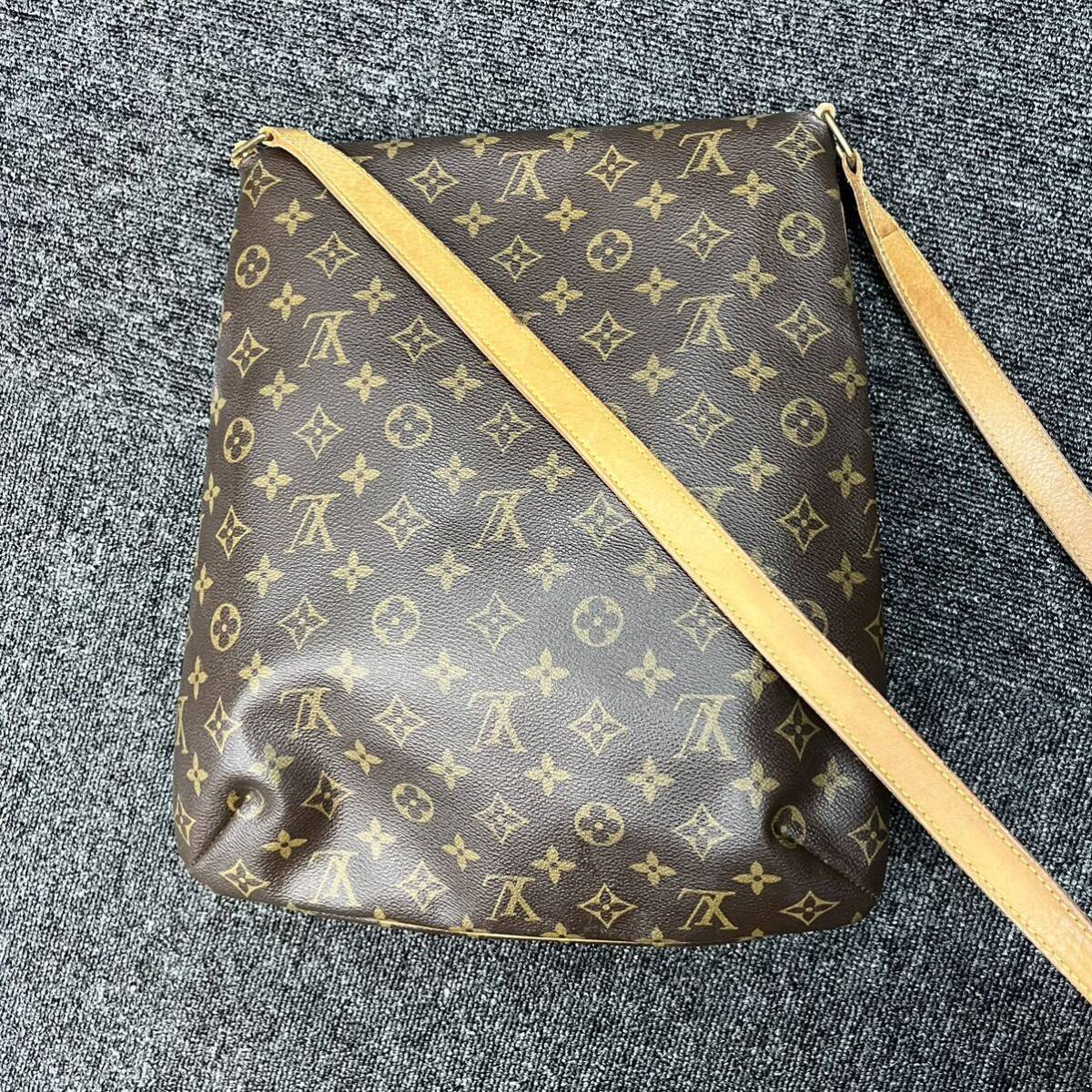 ★1円スタート★LOUIS VUITTON ルイヴィトン モノグラム ミュゼット M51256 ショルダーバッグ シリアルSL0014ブラウン 茶色斜め掛け_画像5