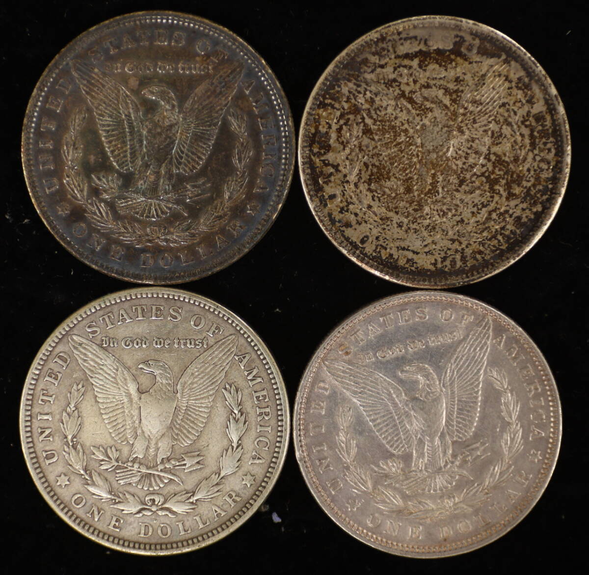 アメリカ モルガン 1ドル銀貨 9枚 まとめて おまとめ 銀貨 古銭 コイン_画像3