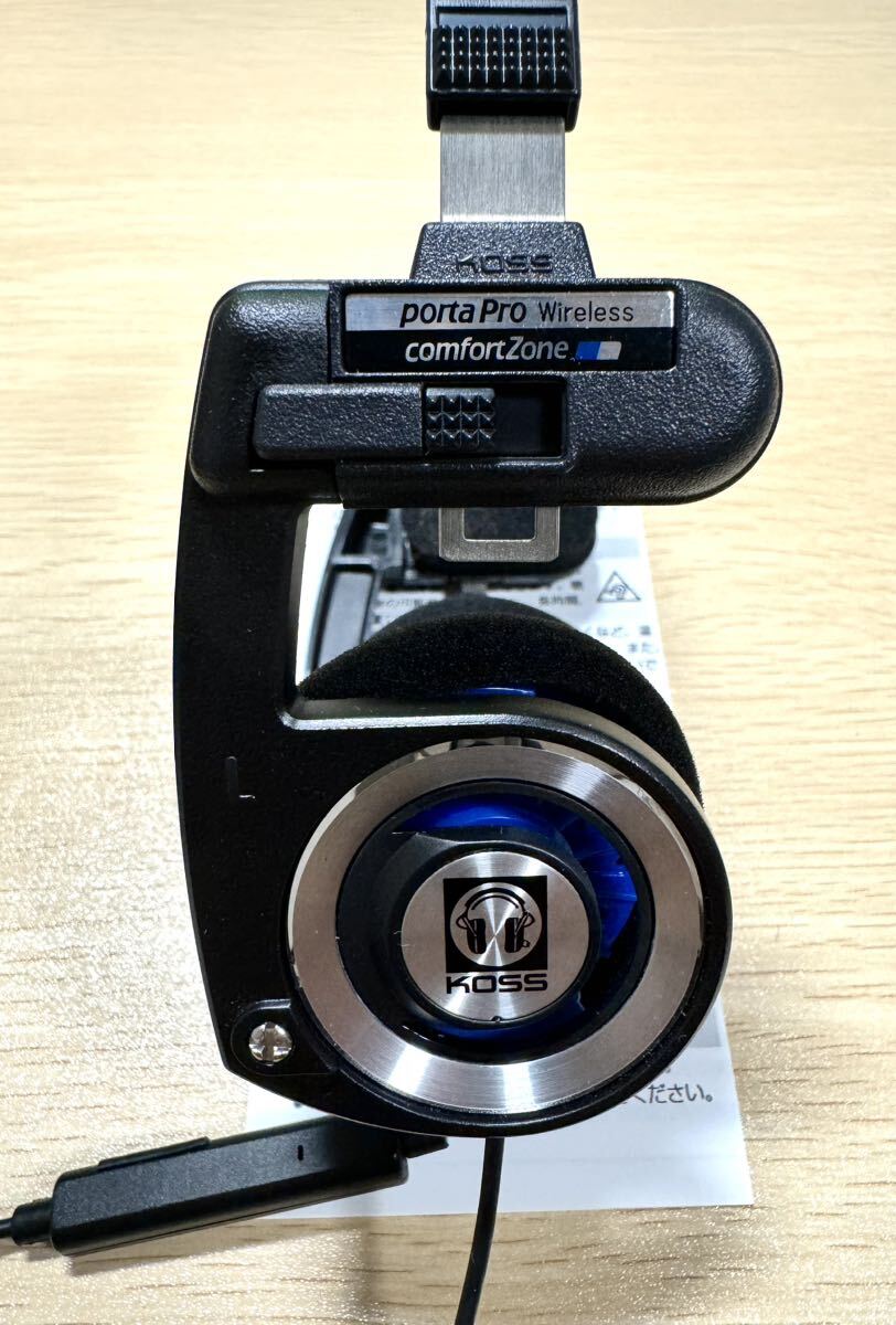 【中古美品】KOSS☆Porta Pro wireless☆交換用イヤーパッドYaxi Earpadオレンジ付き☆ワイヤレス☆ヘッドホン【外箱、付属品全て有り】_画像3