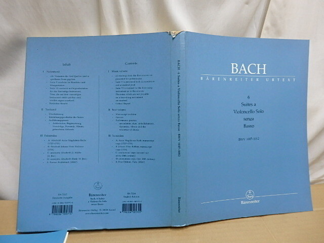 △楽譜 Barenreiter BACH 6 Suites A Violoncello Solo senza Basso BWV1007-1012 バッハ チェロ ソロ_画像7