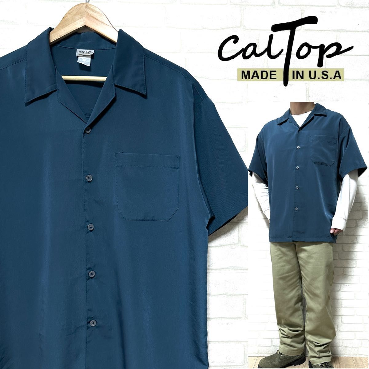 CALTOP キャルトップ オープンカラーシャツ USA製 半袖
