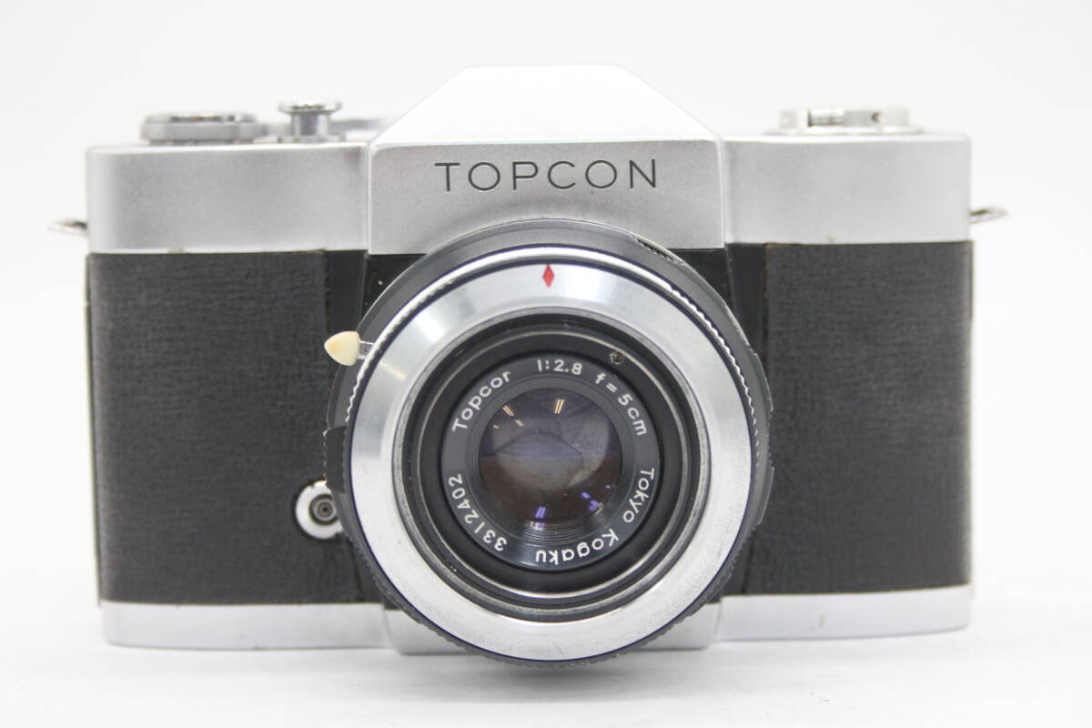 Y550 東京光学 Tokyo Kogaku Topcon PR Topcor 5cm F2.8 フィルムカメラ レザーケース付き ジャンク_画像2