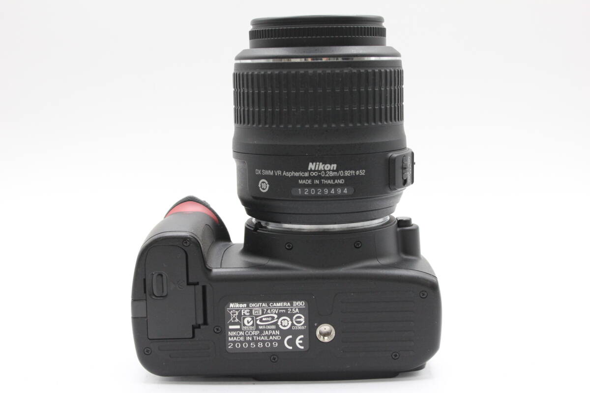 Y629 ニコン Nikon D60 Nikon AF-s DX Nikkor 18-55mm F3.5-5.6G VR デジタル一眼 ボディレンズセット バッテリー付き ジャンク_画像7