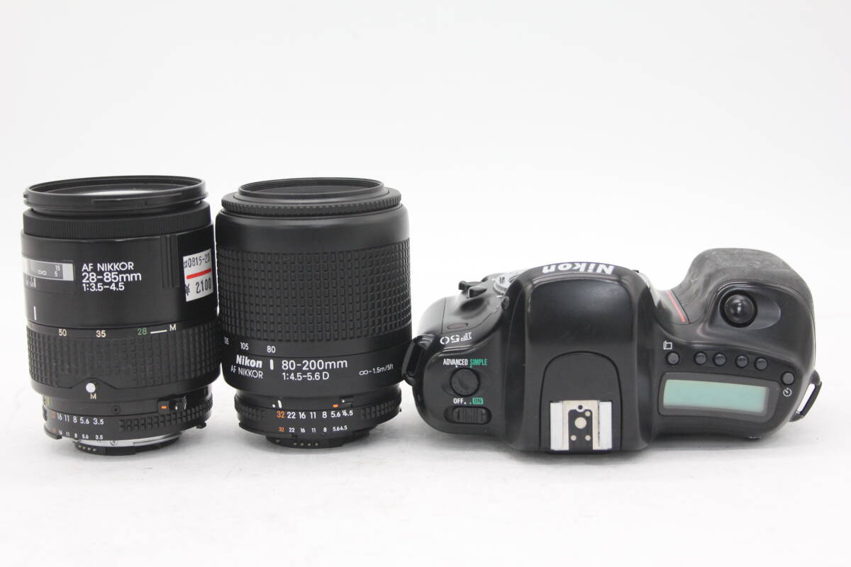 Y648 ニコン Nikon F50D Panorama AF Nikkor 80-200mm F4.5-5.6 D 28-85mm F3.5-4.5 説明書等付属品多数 ボディ・レンズ2個セット ジャンク_画像7