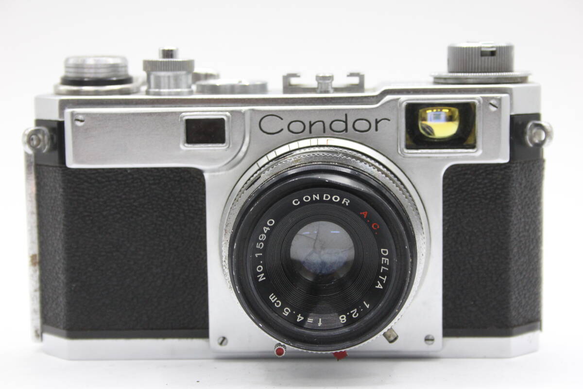 Y656 コンドル Condor Delter Condor A.C. Delta 4.5cm F2.8 レンジファインダー ジャンク_画像2