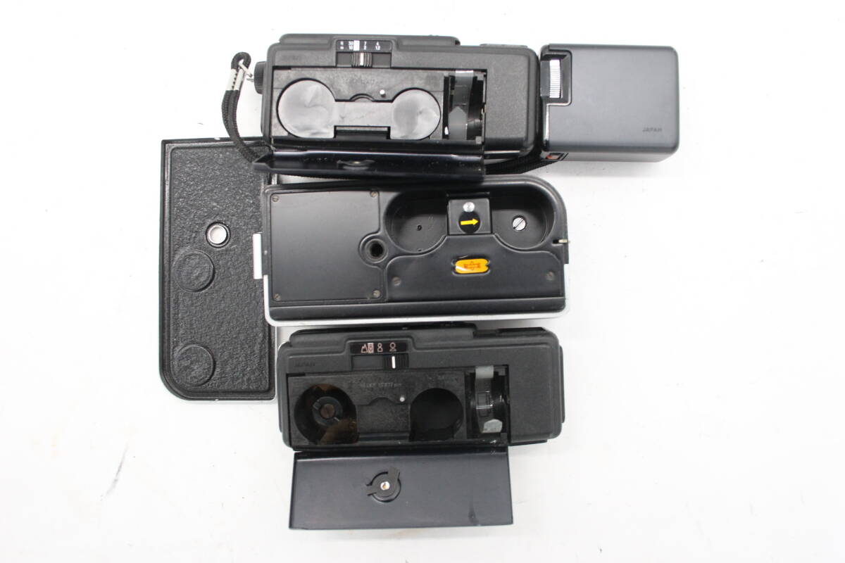 Y662 ミノルタ Minolta 16 QT ブラック Rokkor 23mm F3.5 マミヤ Mamiya 16 コンパクトカメラ3台セット ジャンク_画像9