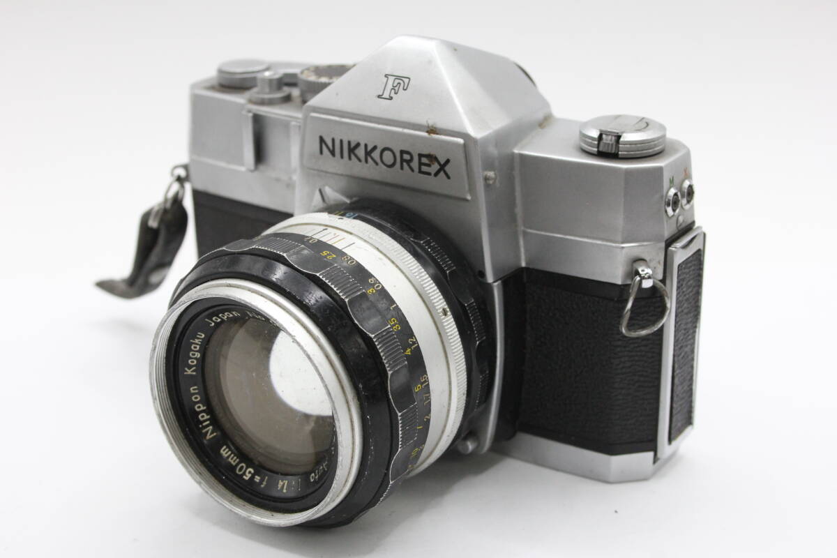 Y681 ニコン Nikon Nikkorex F Nikkor-S Auto 50mm F1.4 露出計付き ボディレンズセット ジャンク_画像2