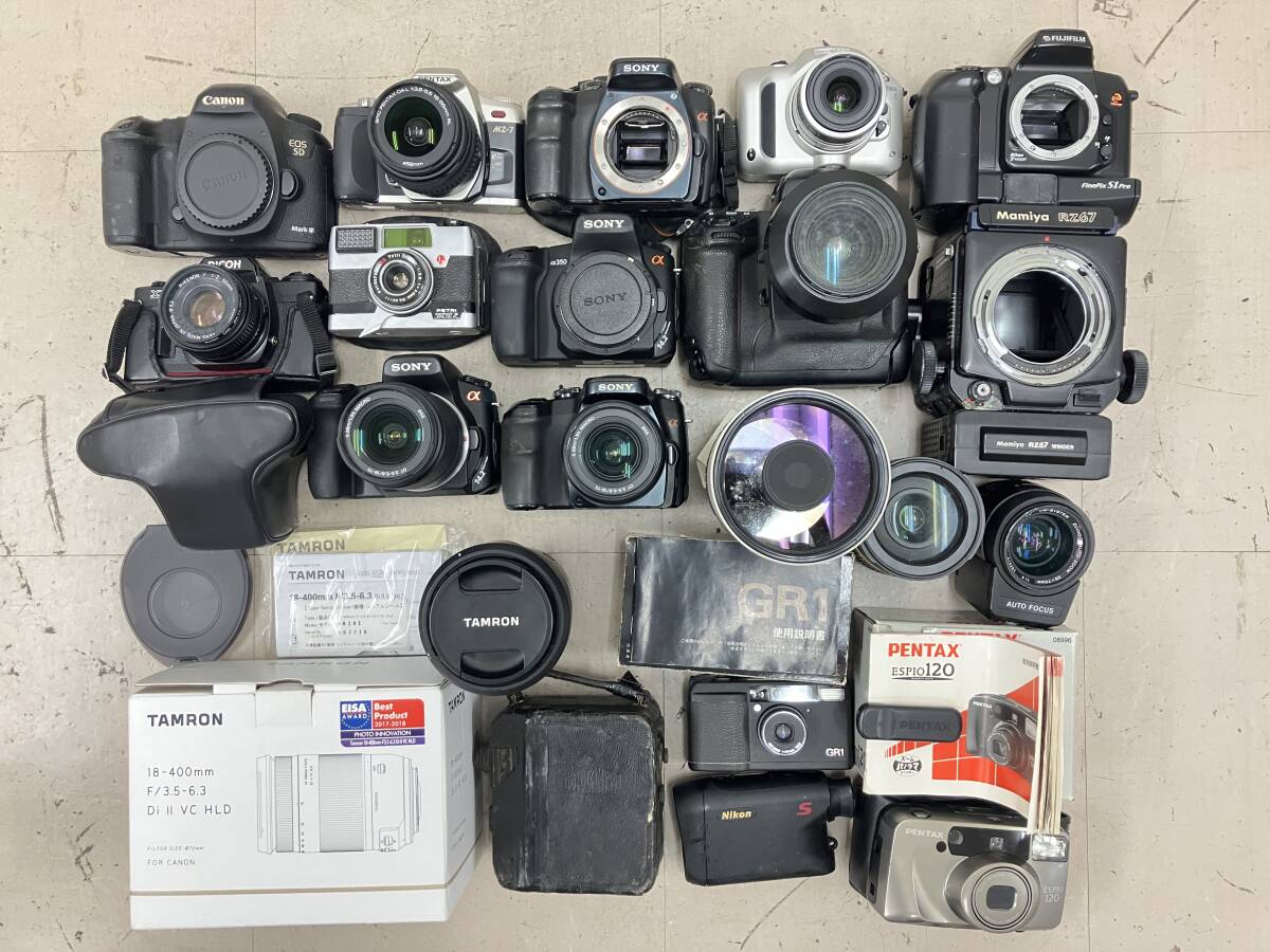 [ large amount approximately 20 piece ] Sony Nikon Pentax etc. digital single-lens lens compact camera origin box attaching etc. large amount summarize Junk D67