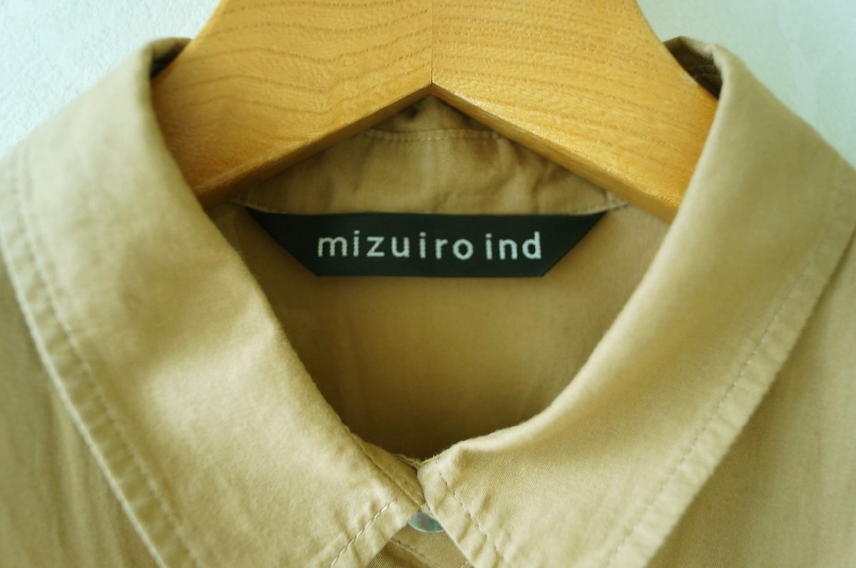 ★mizuiro-ind /ミズイロインド　*春夏ゆったりめ コットンシャツワンピース　茶系　*古着のgplus広島 2403t4　_画像7