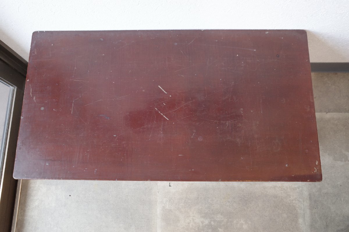 0 wooden. writing desk low table gloss. good red tea color pine. ... pattern retro old .. peace modern Vintage old tool. gplus Hiroshima 2403i