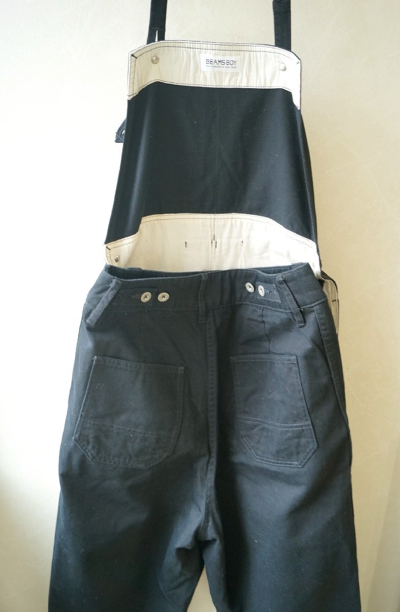 ★BEAMS BOY ビームスボーイ*2WAY!! オーバーオール  ビブ付パンツ /ネイビー *古着のgplus広島 2403t4の画像4