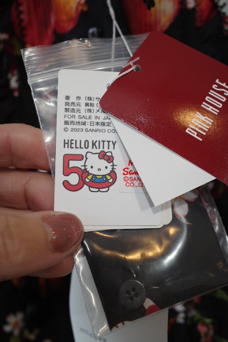 ★タグ有　未使用　2023年　ピンクハウス×HELLO KITTY *ティアードロングワンピース//定価￥83.600*　古着のgplus広島　2403r3_画像7