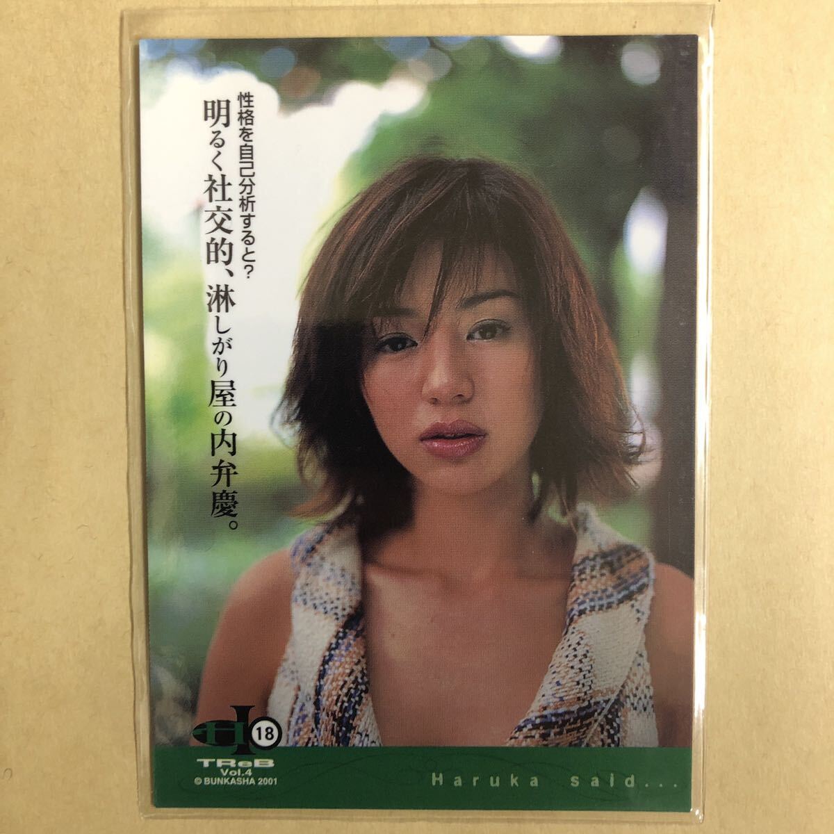 井川遥 2001 トレカ アイドル グラビア カード 18 女優 俳優 タレント トレーディングカード_画像1