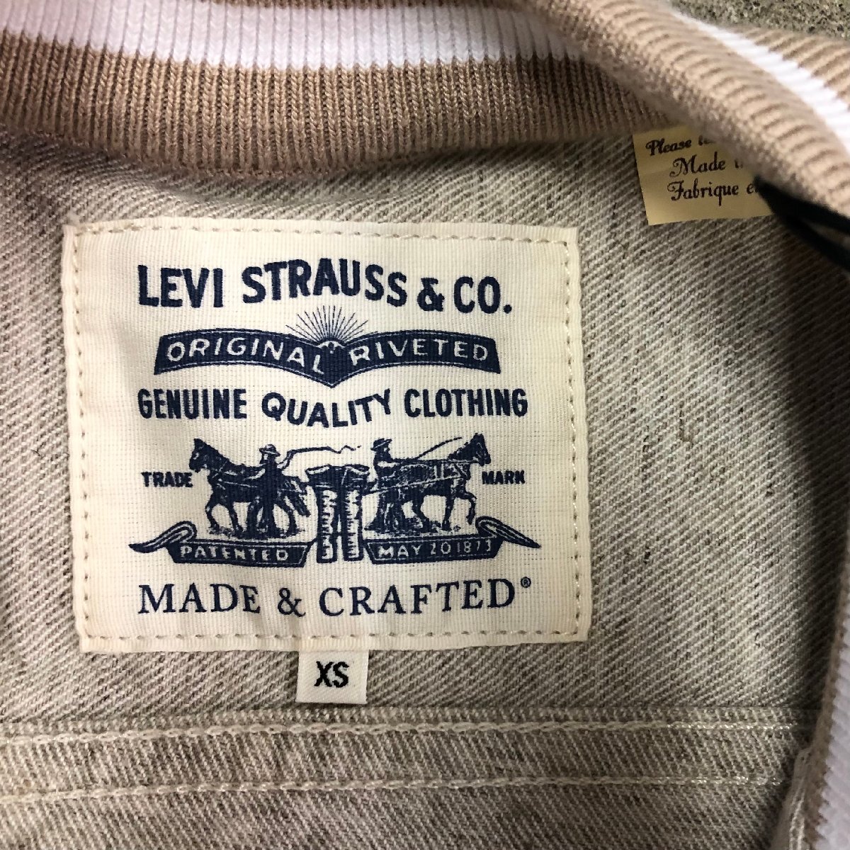 LEVI’S MADE＆CRAFTED A4352-001 Chaqueta Summer Bomber XS リーバイス スタジャン ベージュ_画像4