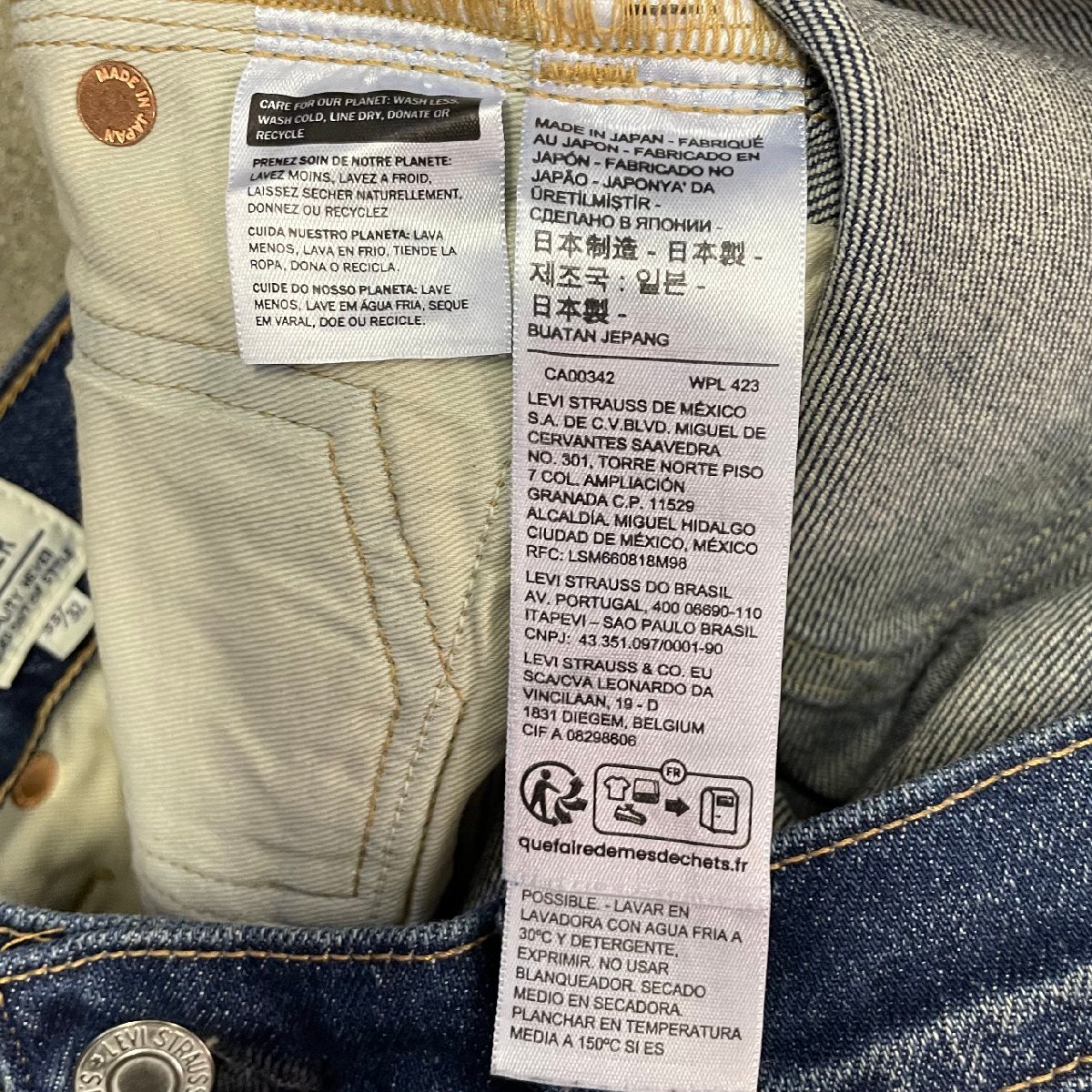 B品 LEVI’S A5881-0003 MADE IN JAPAN 502 W33 L32 リーバイス テーパードジーンズ_画像5