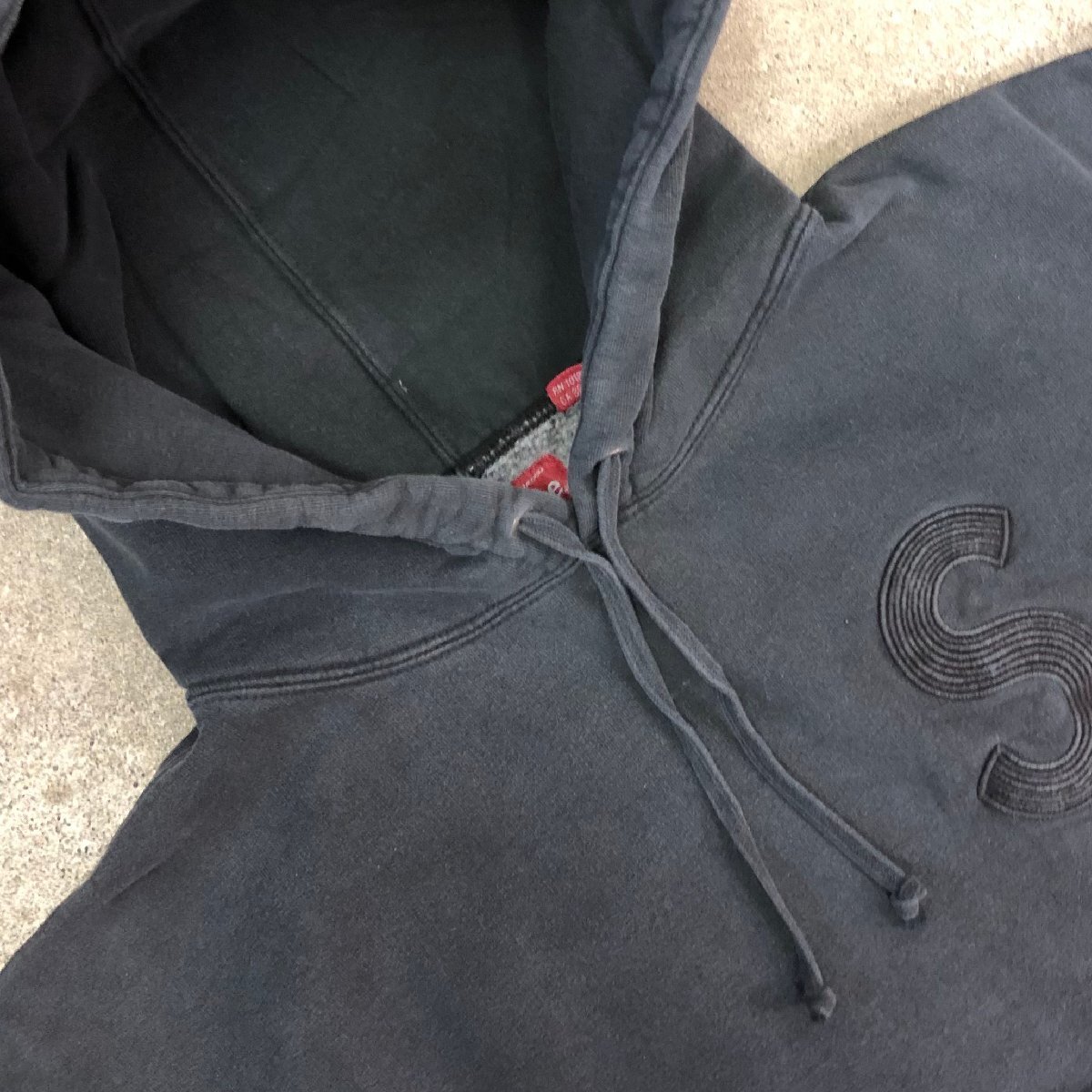 未使用品 Supreme Overdyed S Logo Hooded Sweatshirt Black M シュプリーム オーバーダイ エス ロゴ フーディー スウェットシャツの画像2