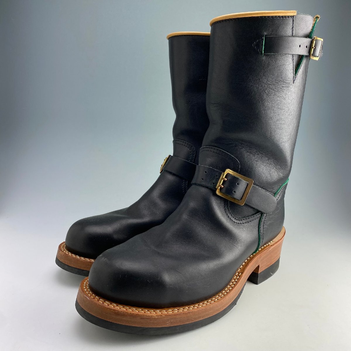 MADE IN GM JAPAN Engineer Boots p×i×b US8.5 26.5cmmeido in ji- M Japan engineer boots black / green 