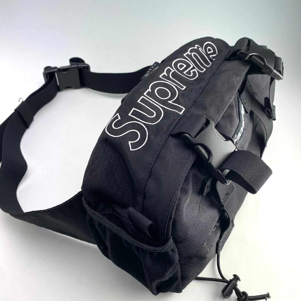 極美品 19aw Supreme Waist Bag Black シュプリーム ウエスト バッグ ブラック_画像2