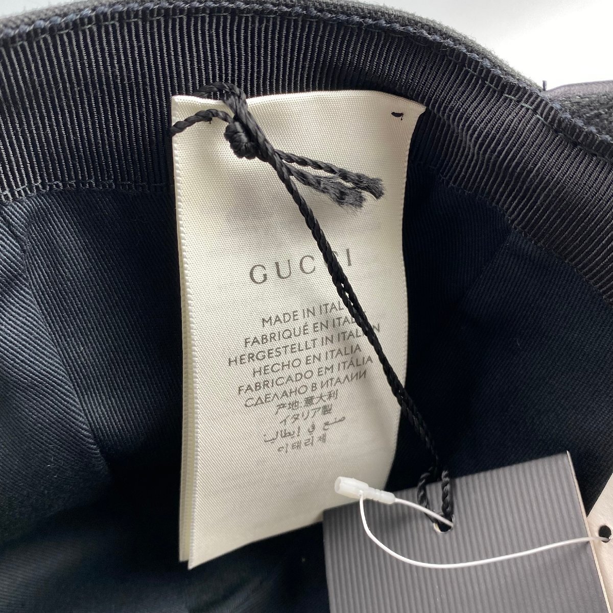 未使用品 GUCCI グッチ キャップ GG ロゴ 387554 4H010 L キャンバス インターロッキング ブラックの画像5