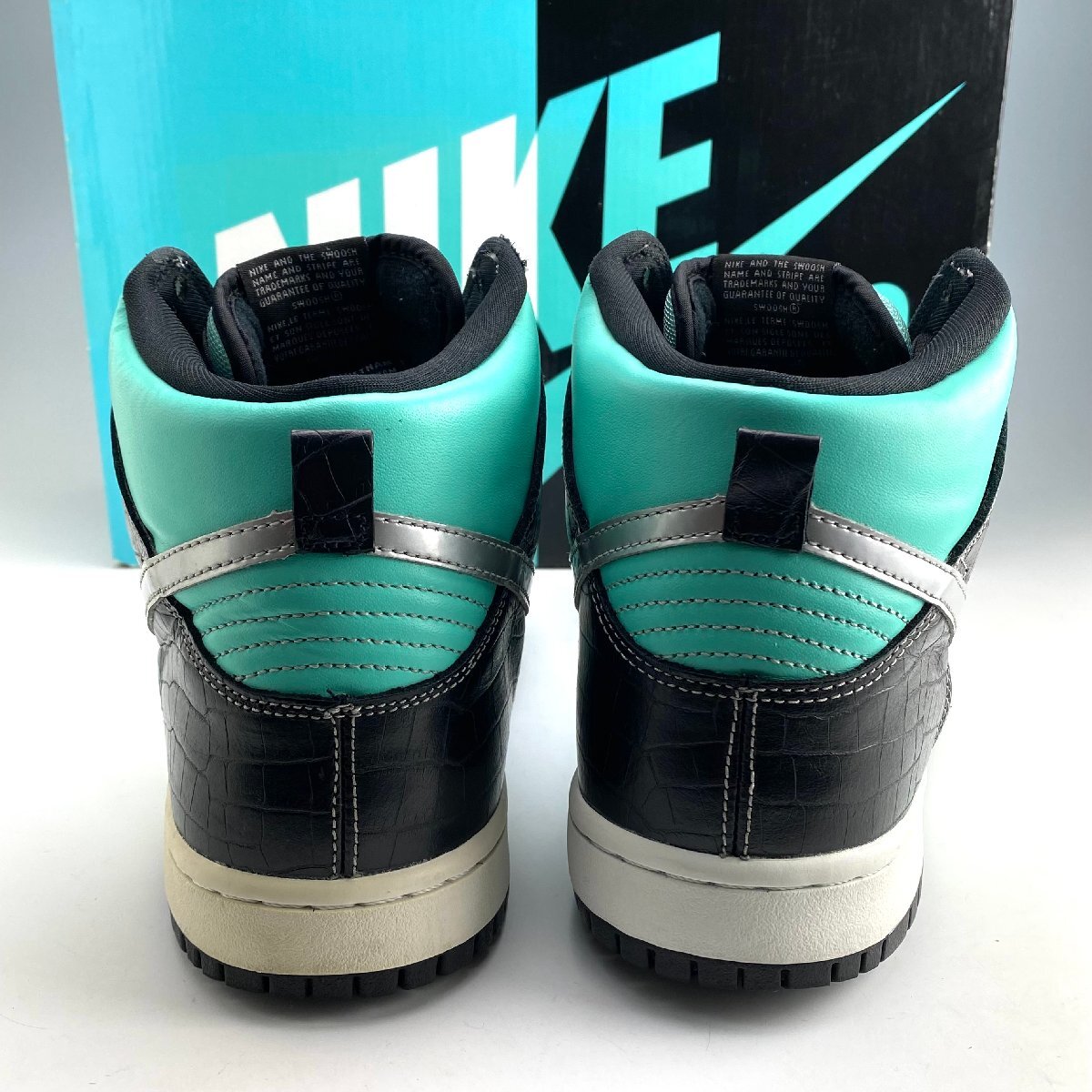 極美品 NIKE DUNK SB HIGH DIAMOND SUPPLY CO. TIFFANY us10 28cm 653599-400 ナイキ ダイヤモンドサプライ ティファニー_画像4