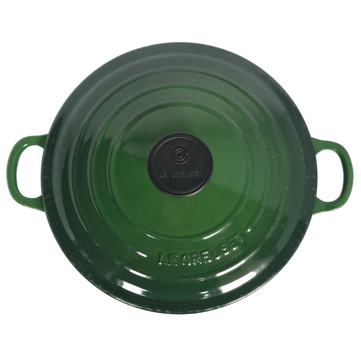 LE CREUSET ル・クルーゼ 鍋 鋳物 24 グリーン_画像3