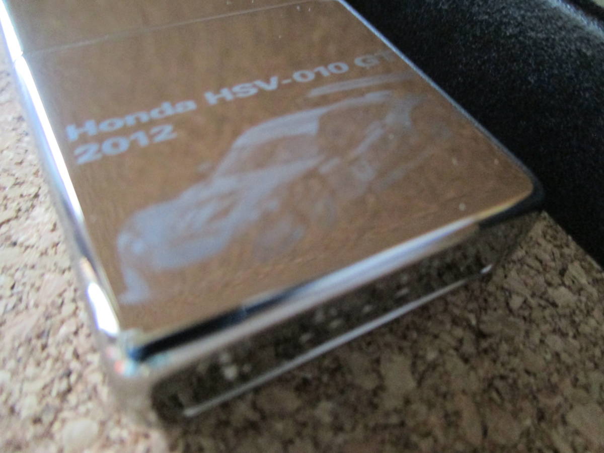 ZIPPO 『LARK SUPER GT 2012 SERIES HONDA HSV-010 GT』2012年1月製造 ラーク ホンダ 鏡仕上げ オイルライター ジッポ 廃版激レア 未使用品_画像4