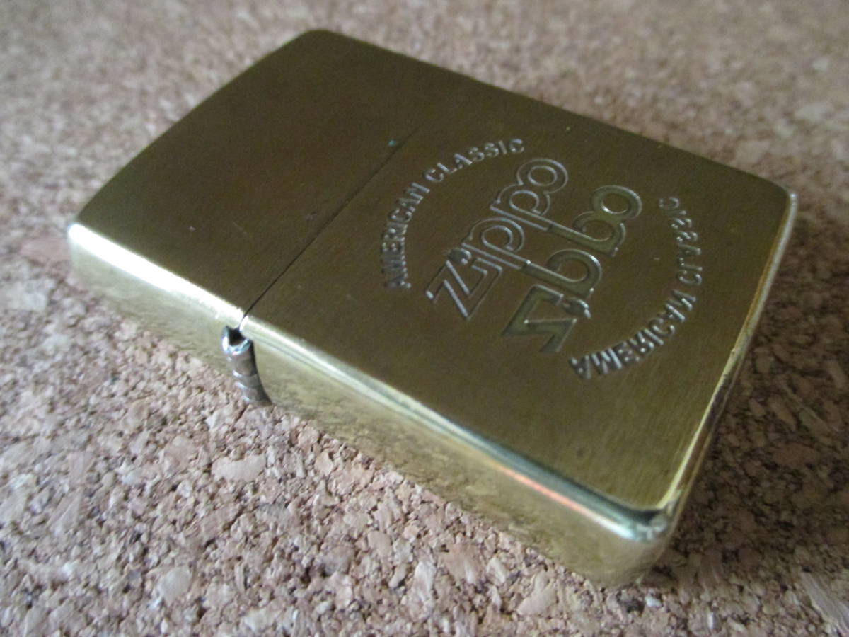 ZIPPO 『SOLID BRASS Brushed ソリッドブラス ブラッシュ仕上 逆文字