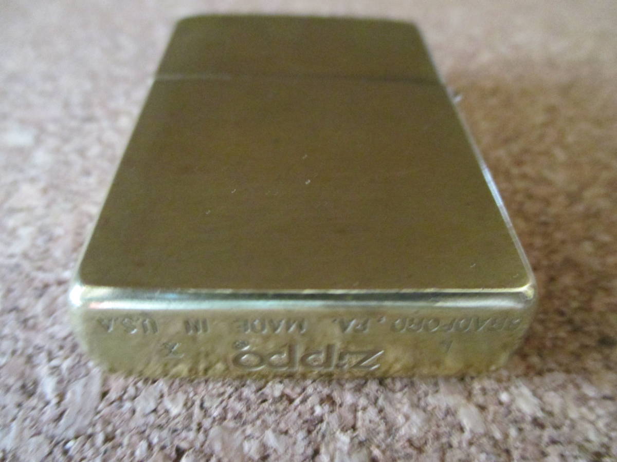 ZIPPO SOLID BRASS Brushed ソリッドブラス ブラッシュ仕上 逆文字