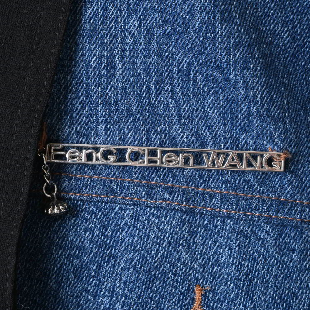 Feng Chen Wang 素材切替 クラッシック ジャケット L ブラック フェンチェンワン KL4BUHAQ24_画像4