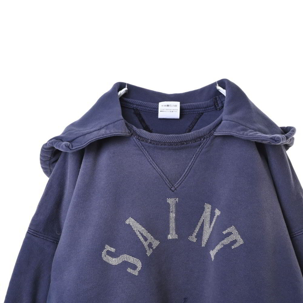 美品 SAINT MICHAEL BerBerjin HOODIE M13 プルオーバーパーカ XL ネイビー セントマイケル KL4BUABC25_画像3