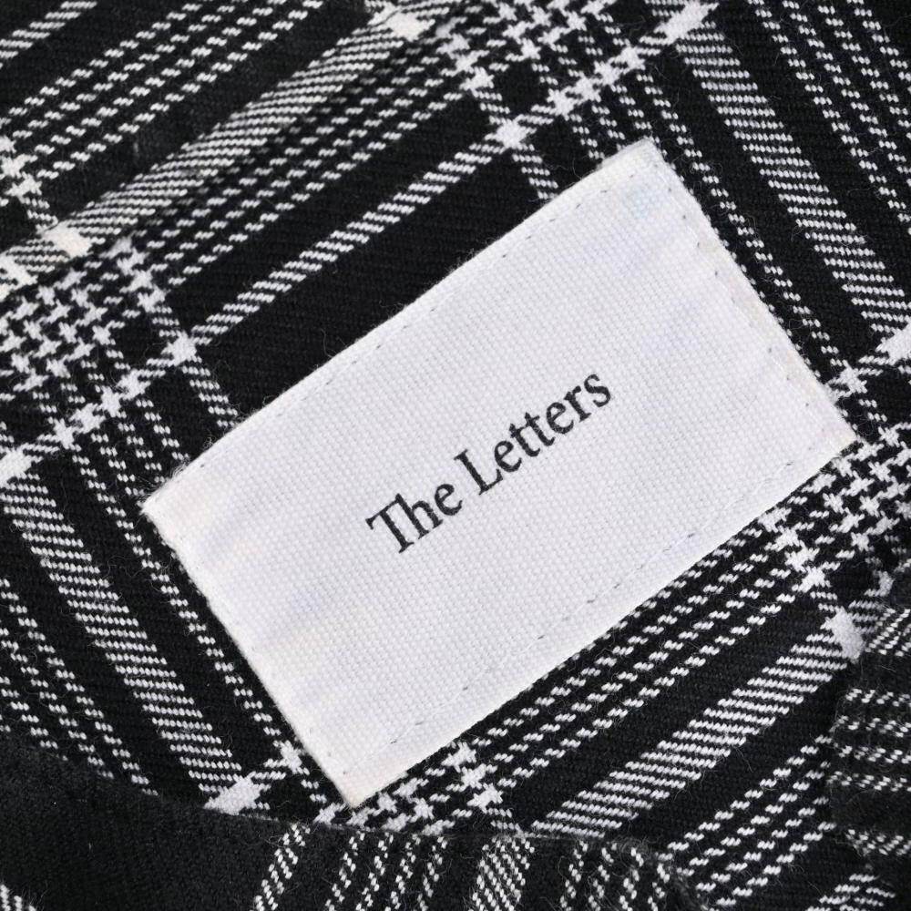 The Letters チェック柄 カットオフ ジップシャツ M ブラック ザ・レターズ KL4BPKAH38_画像9