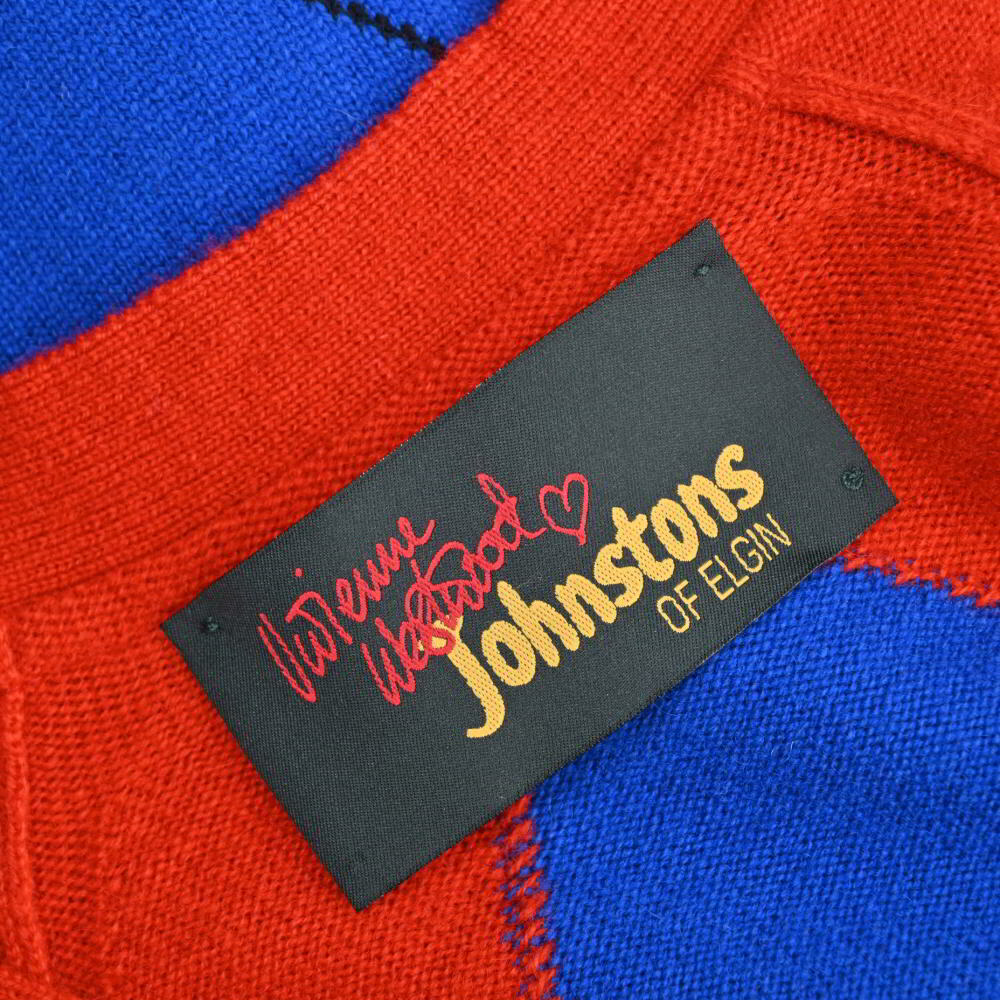 Vivienne Westwood × JOHNSTONS OF ELGIN オーブ刺繍 ウール ニットカーディガン S レッド ヴィヴィアンウエストウッド KL4BPU332_画像10