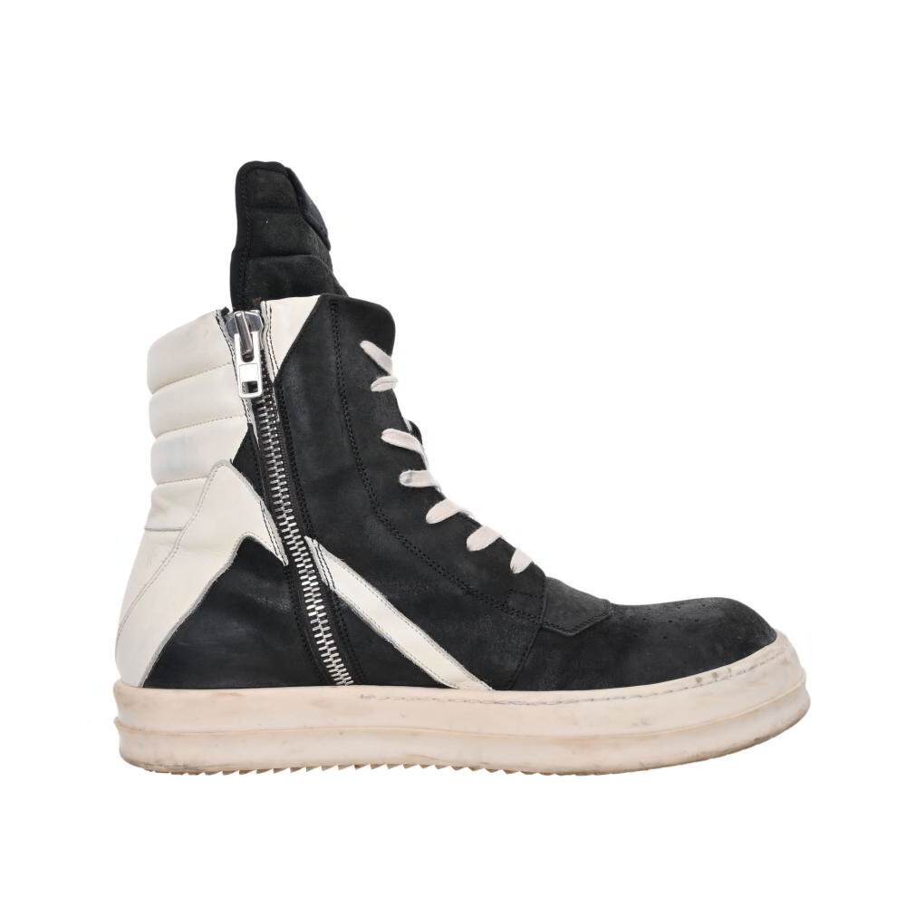 Rick Owens ジオバスケット レザー ハイカットスニーカー 43 ブラック リックオウエンス KL4BPUQP33_画像3