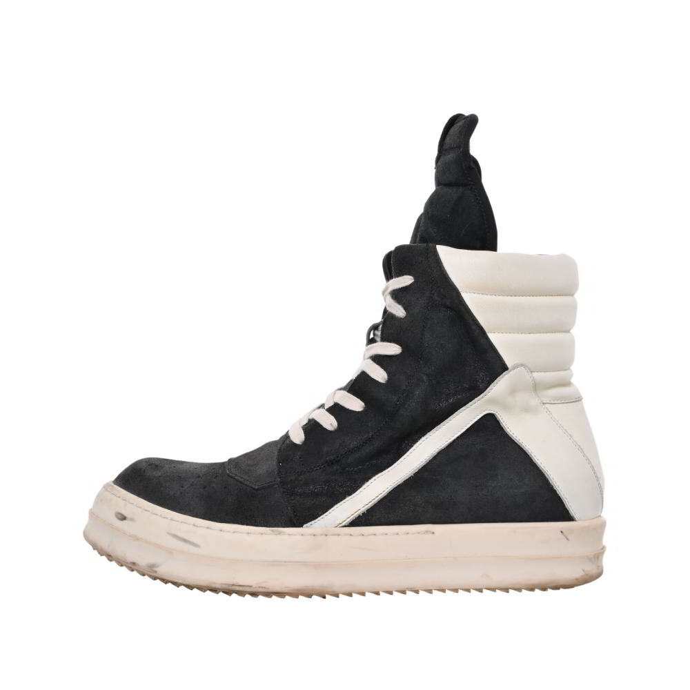 Rick Owens ジオバスケット レザー ハイカットスニーカー 43 ブラック リックオウエンス KL4BPUQP33_画像4