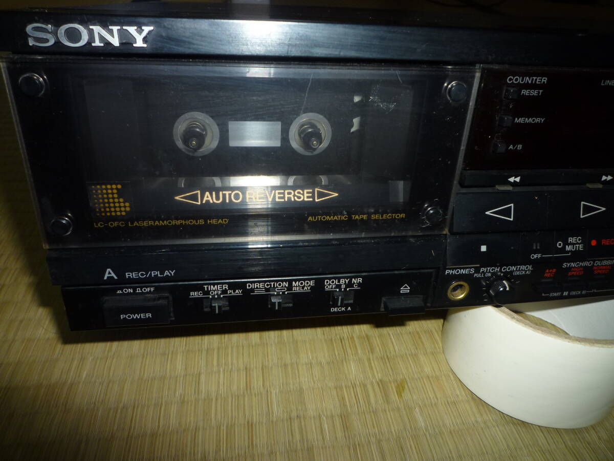 SONY ソニー TC-WR910 Wカセットデッキ カセットデッキ MADE IN JAPAN 日本製 1987年頃 ツイン 録再 リバースデッキ アモルファスヘッドの画像3