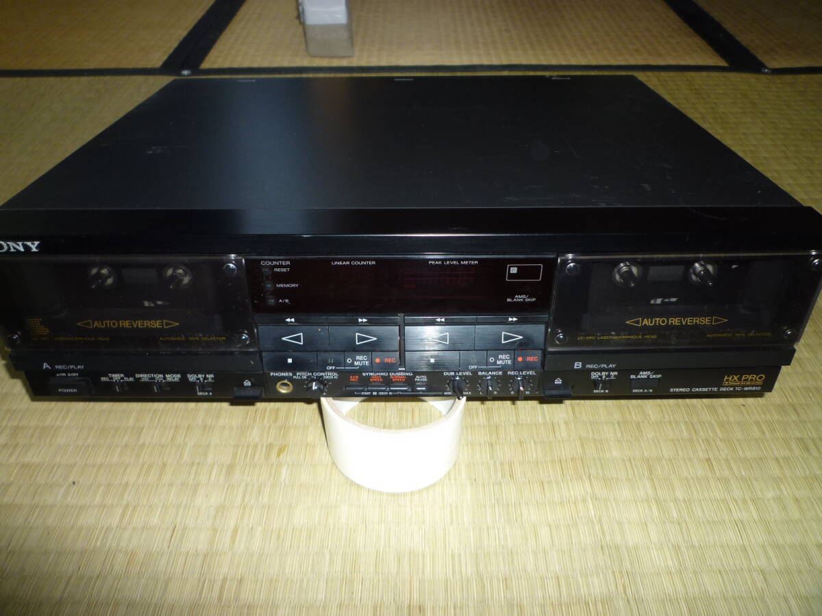 SONY ソニー TC-WR910 Wカセットデッキ カセットデッキ MADE IN JAPAN 日本製 1987年頃 ツイン 録再 リバースデッキ アモルファスヘッドの画像2