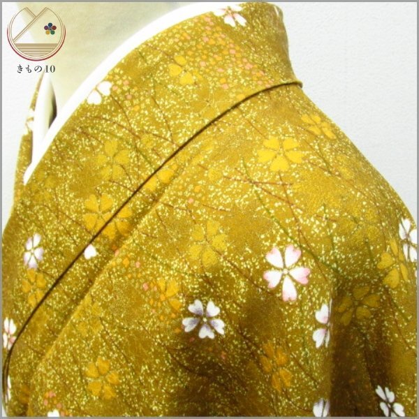 * kimono 10* 1 jpy silk fine pattern . length 156cm.68cm [ including in a package possible ] *