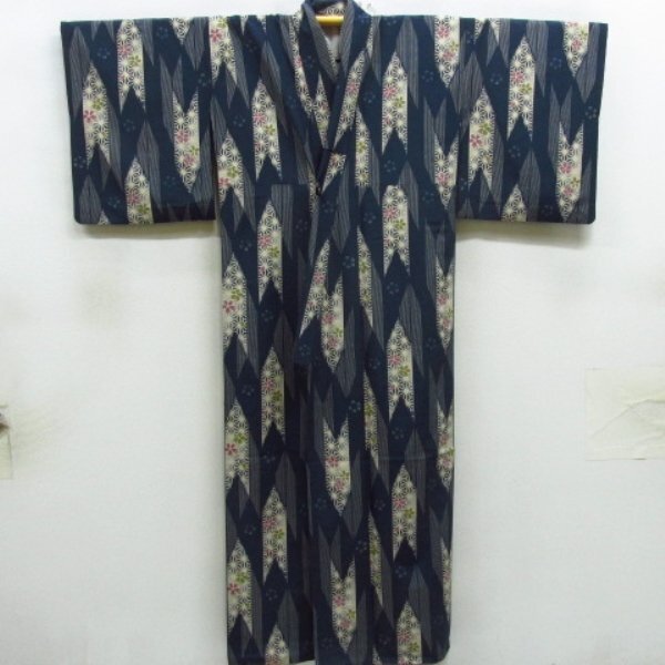 * kimono 10* 1 jpy .. fine pattern . length 160cm.68cm [ including in a package possible ] **