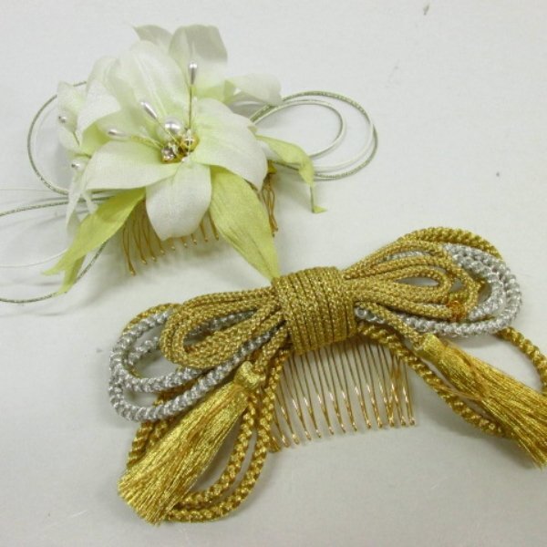 * kimono 10* 1 jpy large amount! hair ornament flower ribbon decoration etc. together kimono small articles [ including in a package possible ] **