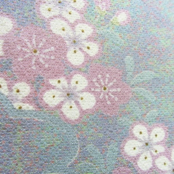 * kimono 10* 1 jpy silk fine pattern bird . length 158cm.66.5cm [ including in a package possible ] **