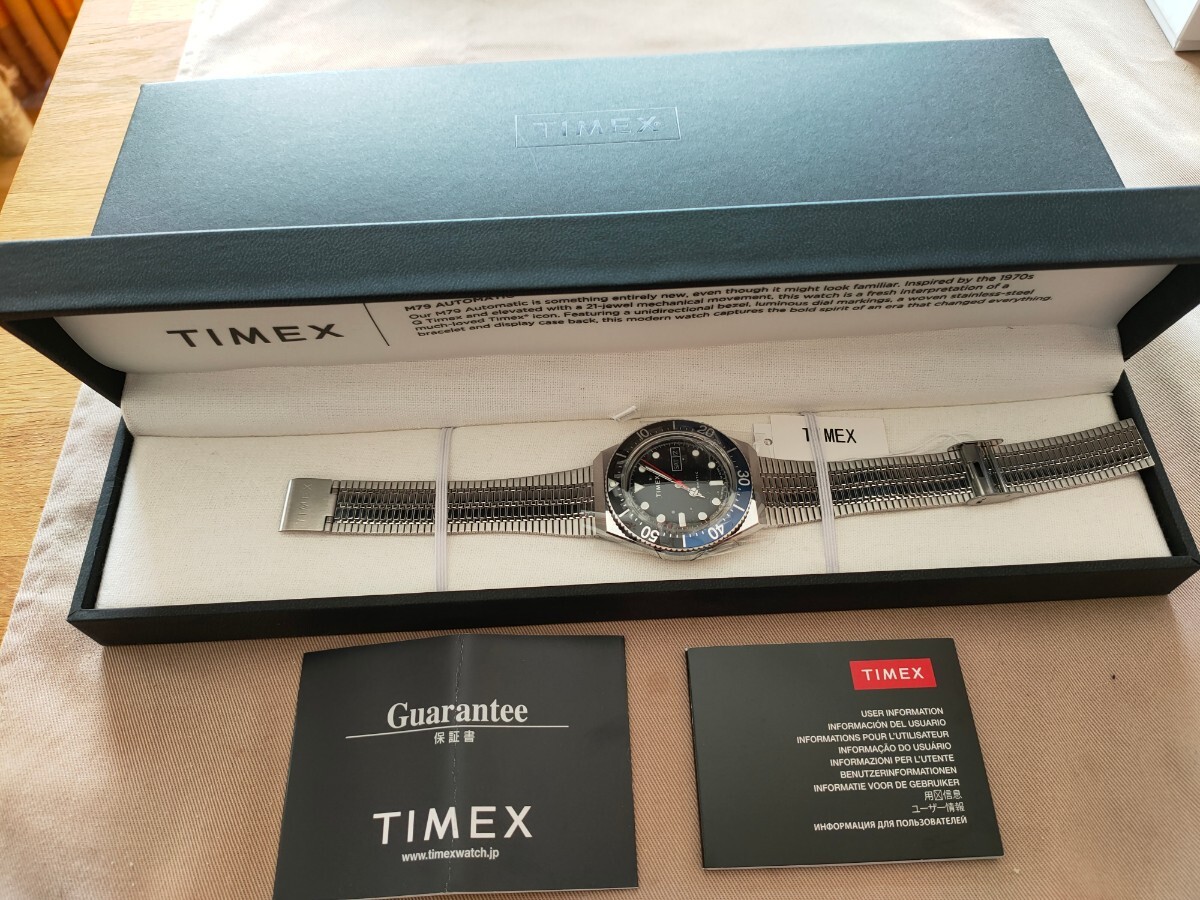 TIMEX M79 オートマチック ブラック x ブルー 【自動巻き】tw2u29500 定価¥38.500- 新品未使用品 送料無料の画像1