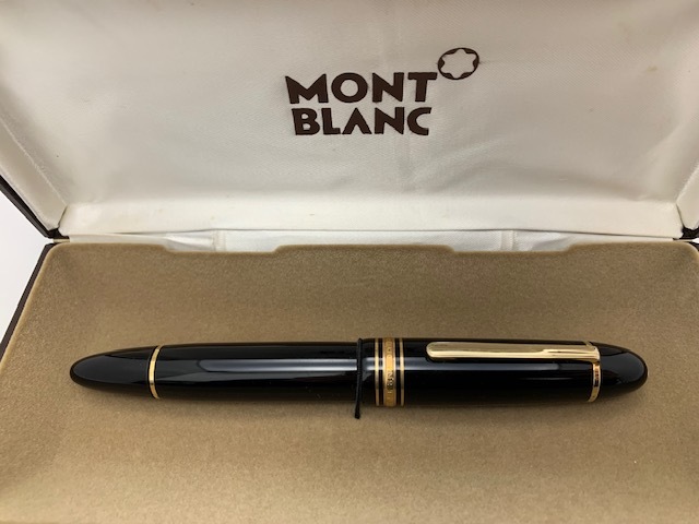 ☆1円スタート☆ 万年筆 Mont Blanc　モンブラン　MEISTERSTUCK ペン先 14C 585　No149　文房具 筆記用具 ケース付き　◆23599_画像2