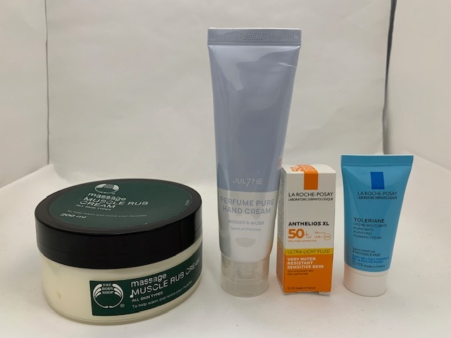 ☆1000円スタート☆ コスメ　おまとめ4点　THE　BODY　SHOP　JUL7ME　LAROCHE-POSAY　ハンドクリーム　日焼け止め　洗顔　他　◆9149_画像1