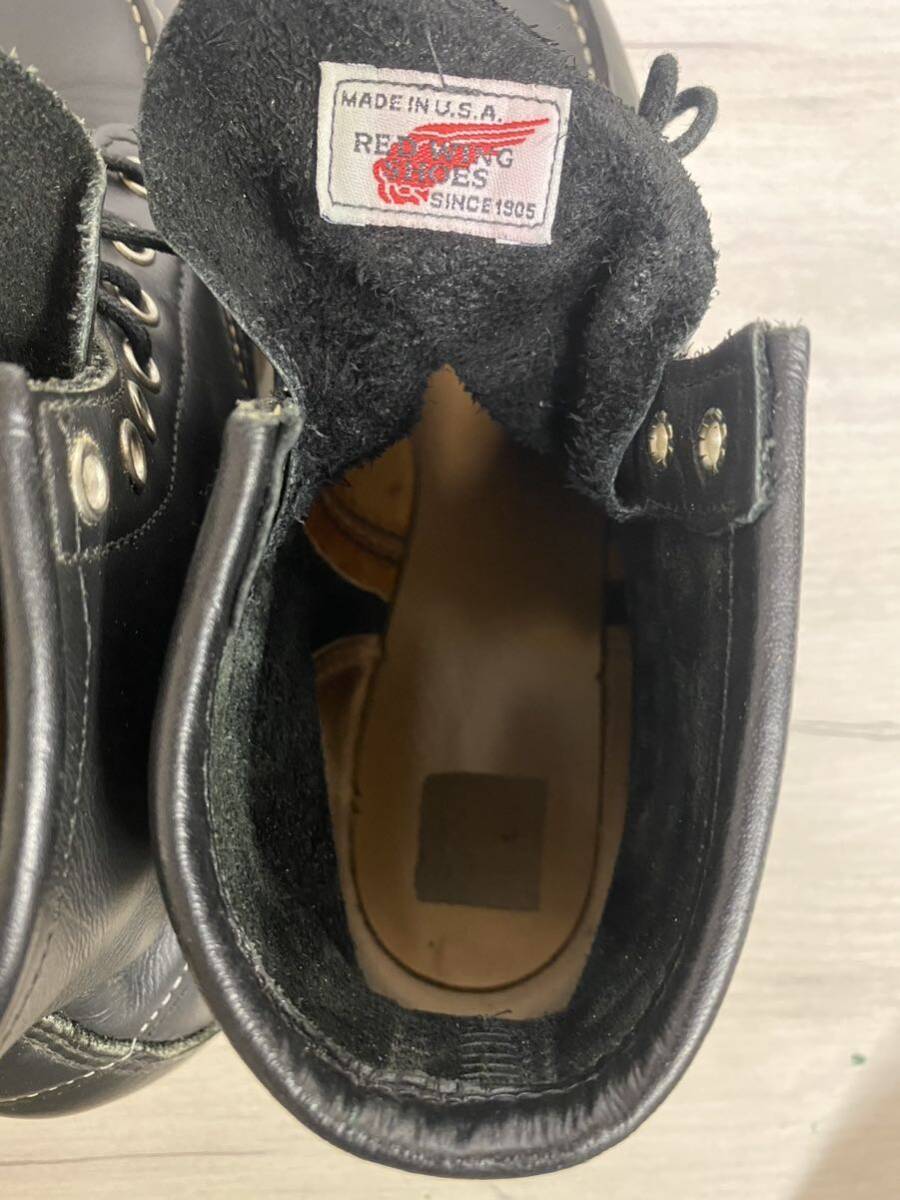 羽タグ★美品★レッドウィング 8130 アイリッシュセッター 黒 US8.5D(26.5〜27.0)ブーツ redwing HOPESMORE 875 9011 _画像8