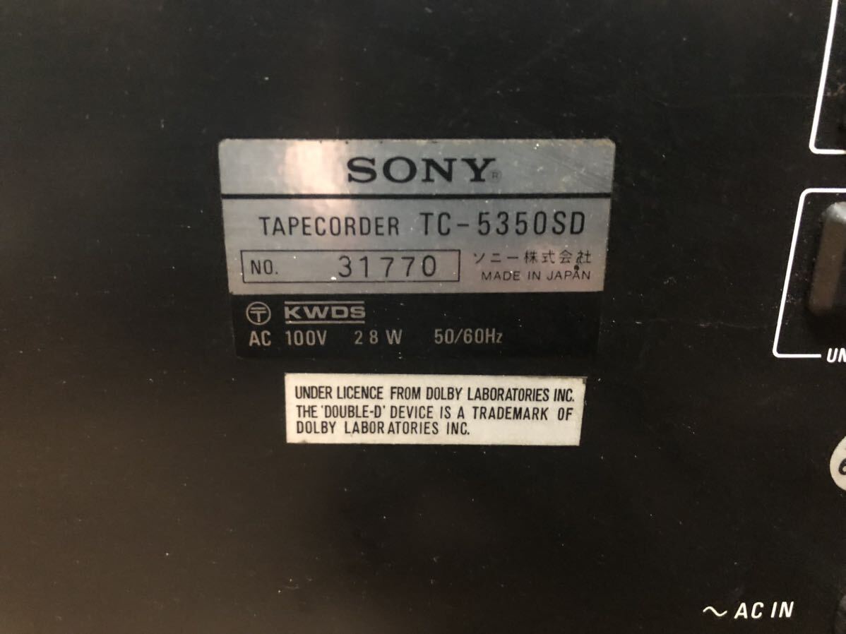 SONY ソニー TC-5350 SD カセットデッキ _画像6